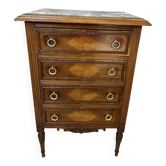 Walnut chest of drawers