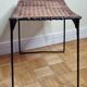 Raoul Guys stool for Airborne in wicker and lacquered steel 50s