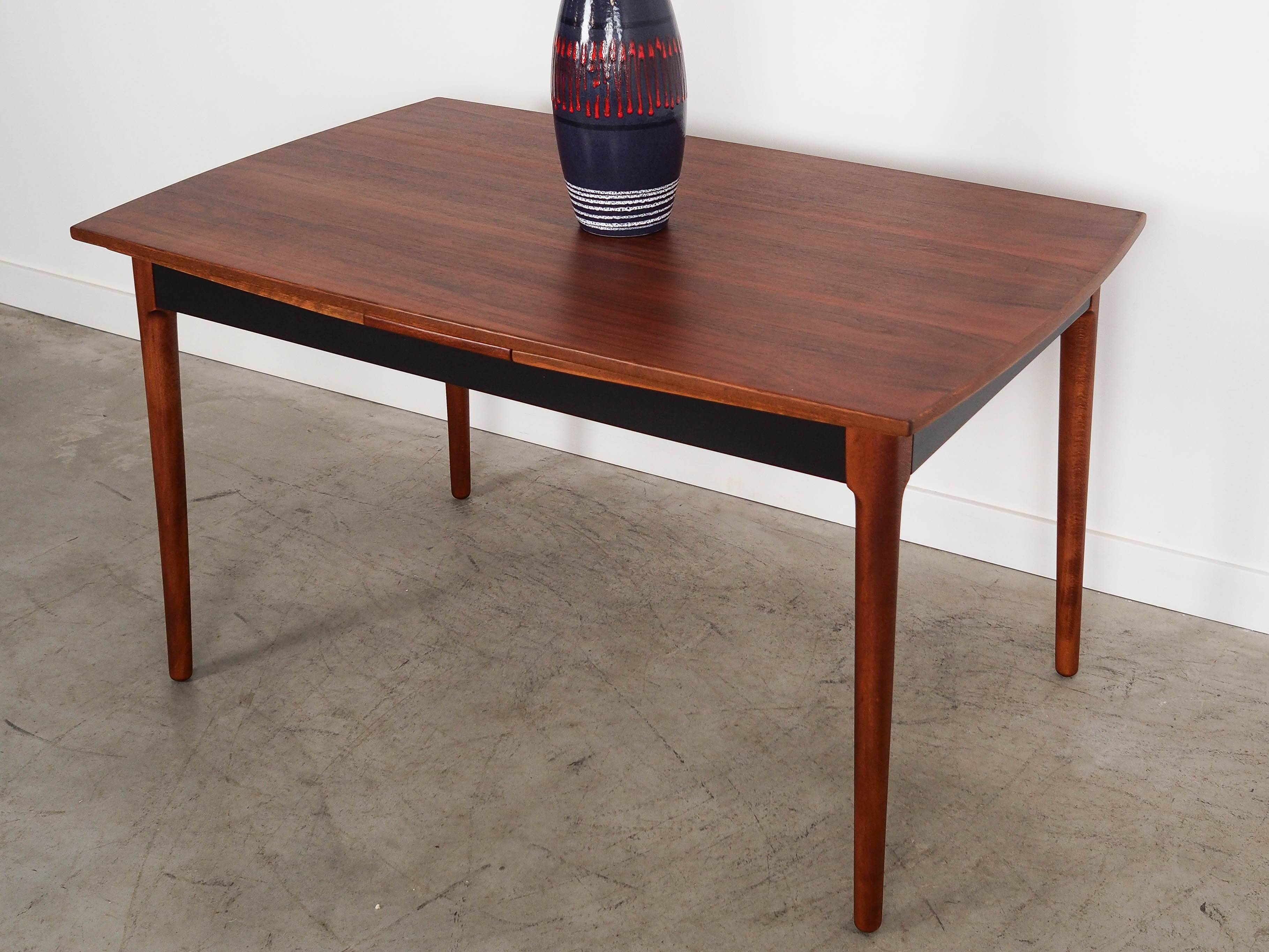 Walnut table, Danish design, 1970s, manufactured in Denmark