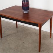 Walnut table, Danish design, 1970s, manufactured in Denmark