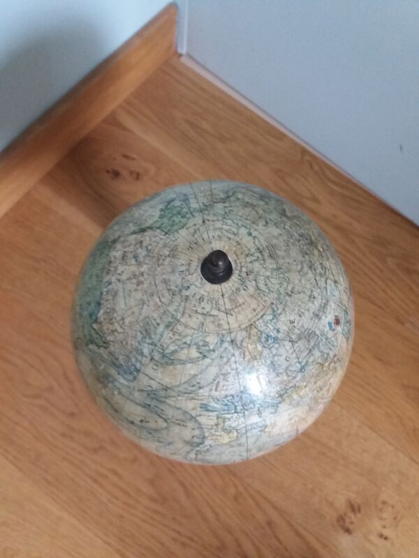 Globe terrestre mappemonde Lebegue 19ième Napoléon III