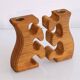 Pair of Swedish wooden candlesticks 1970