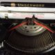 Old-typewriter Underwood portable