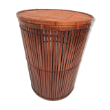 Vintage oval wicker linen basket