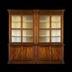 Pair of teak colonial-style bookshelves / display cabinets.