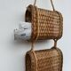 Suspended wicker rattan servant from the 1960s.