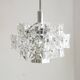 German Chromed Chandelier with Crystals from Kinkeldey, 1960s