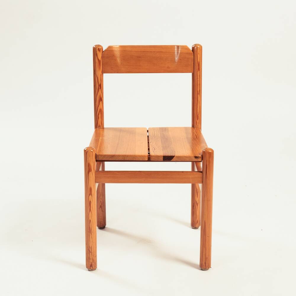 Minimalist japandi pine wooden chairs, 4