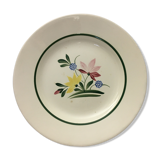 Round serving dish stamped "digoin sarreguemines" douglas model