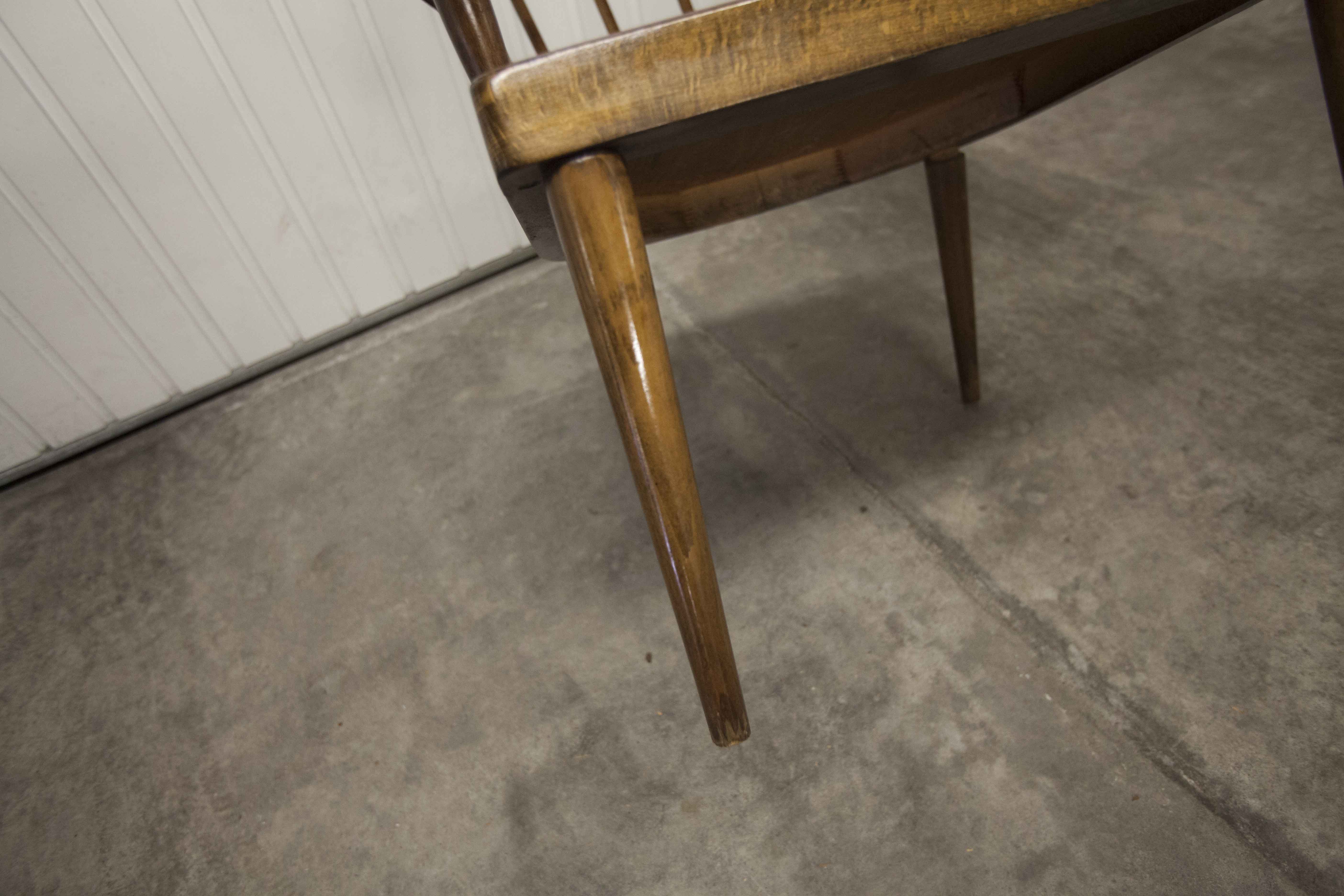 Fauteuil Baumann modèle éventail 1970 bois courbé
