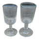 Ensemble de 2 petits verres à pieds anciens  pour digestif
