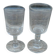 Ensemble de 2 petits verres à pieds anciens  pour digestif