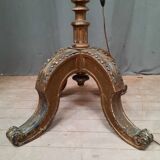 Gilded wooden floor lamp