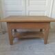 Coffee table made from a vintage solid oak table.