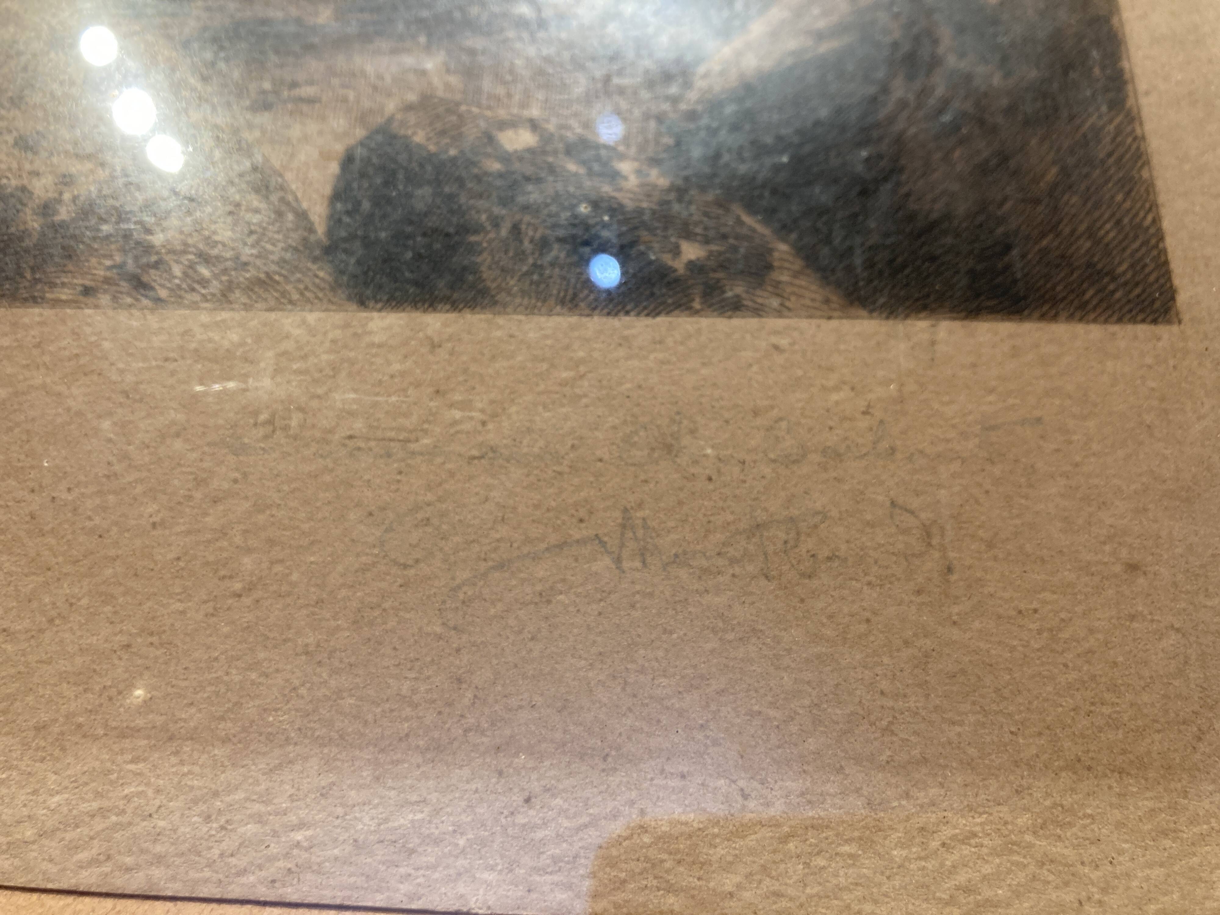 Engraving of a landscape