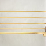 Formica and brass vintage coat rack