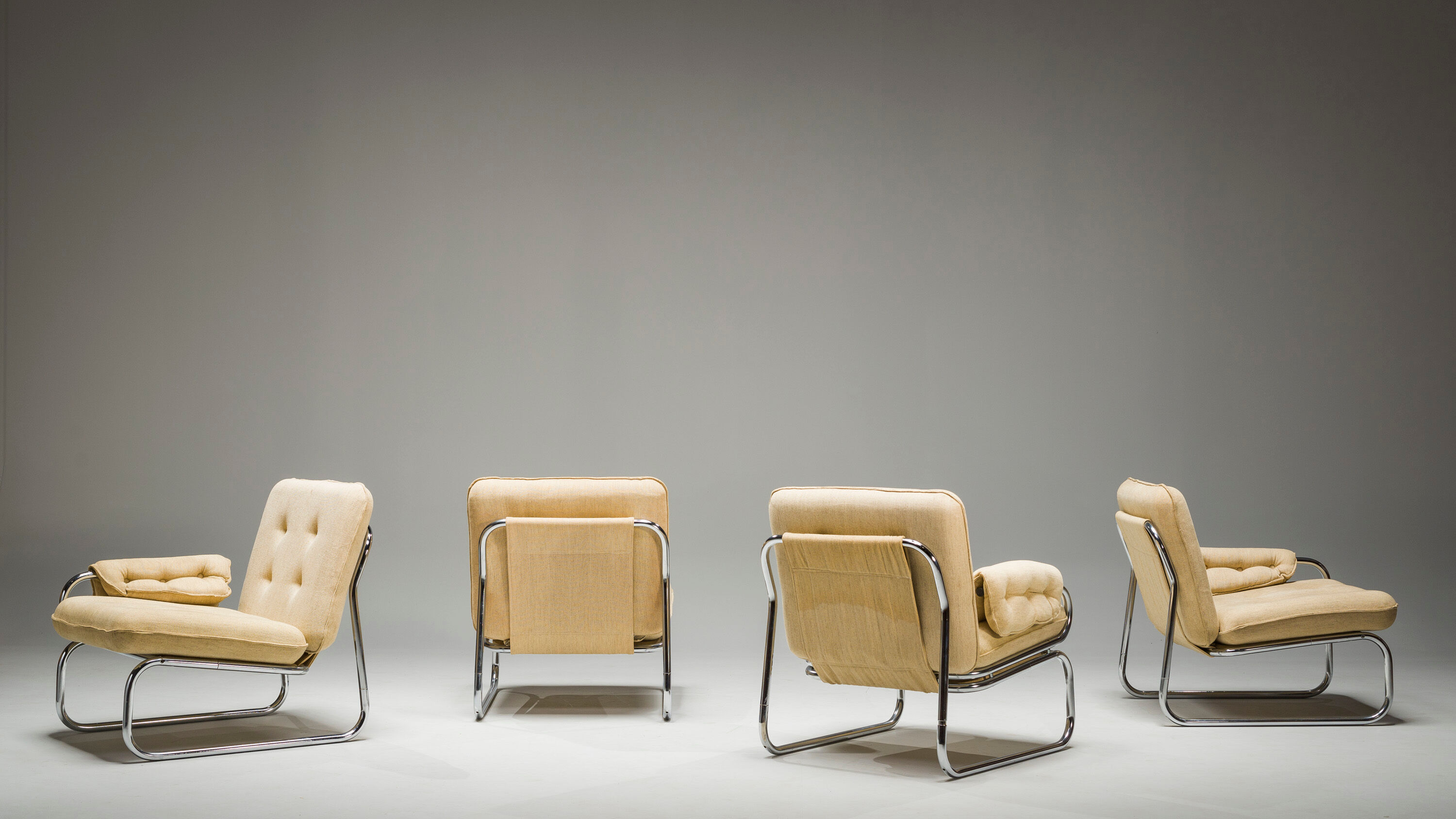 Three-Seater Borkum Sofa and Armchairs by Johan Bertil Häggström for Ikea, 1970s, Set of 2