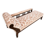 Chaise Longue Napoléon III en Bois Massif avec Tissu Floral – Circ
