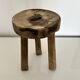 Patinated tripod stool