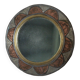 Miroir rond Fleur Laiton ancien
