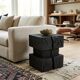 Ebonized solid wood sculptural stool / side table, Logniture