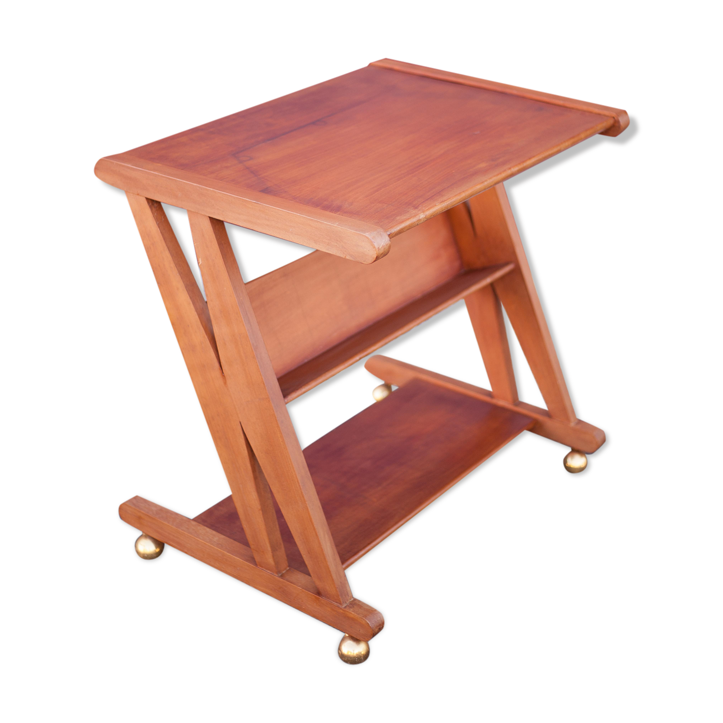 Wheeled service, wooden furniture