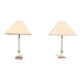 Paire de lampes Kullmann Hollywood Regency Allemagne 1970s