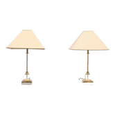 Paire de lampes Kullmann Hollywood Regency Allemagne 1970s