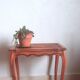 Side table in wooden and canning
