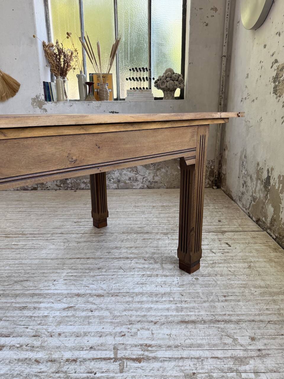 Country farmhouse table in solid beech and oak 2.5m XL