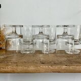 6 vintage wine glasses