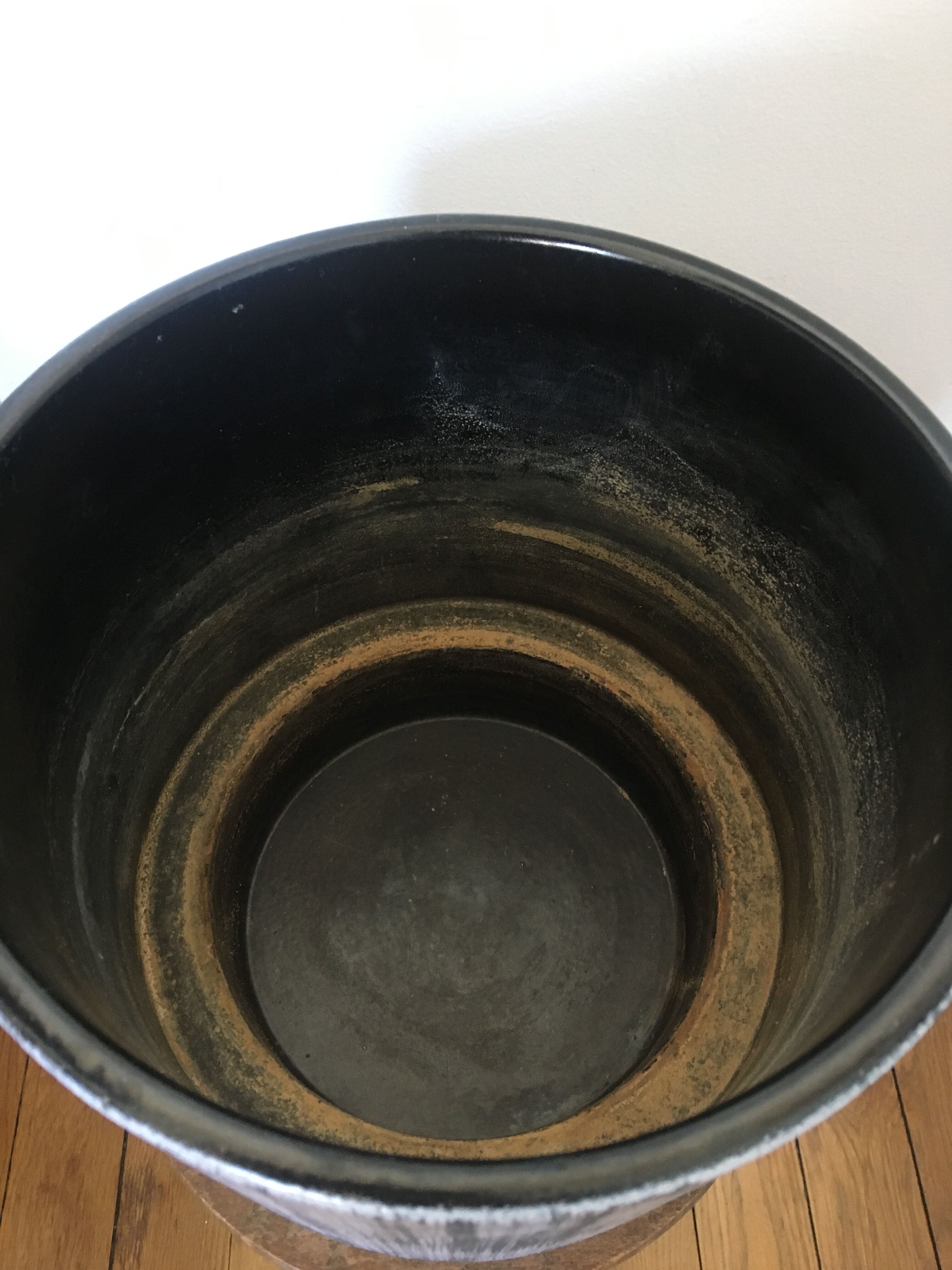 Ceramic pot cover, 60s-70s