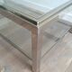 Large chrome coffee table