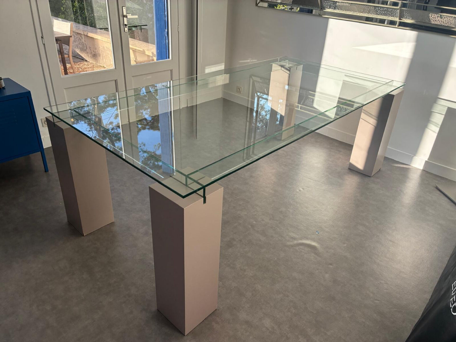 Table Verre Roche et Bobois modèle Ténéré
