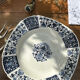 Blue square dish or Gien blue ibis