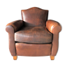 Fauteuil club en cuir basane