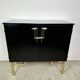Guy Lefevre black lacquer storage unit 1970
