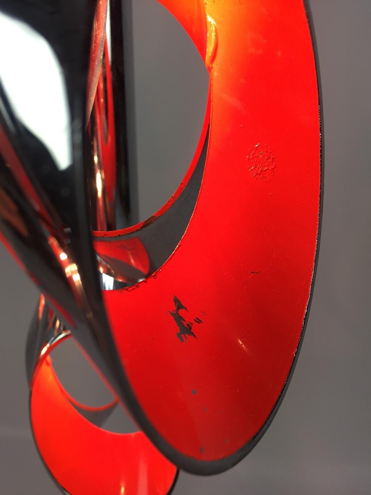 Chromed Metal Ceiling Lamp by RAAK, Amsterdam, 1960's