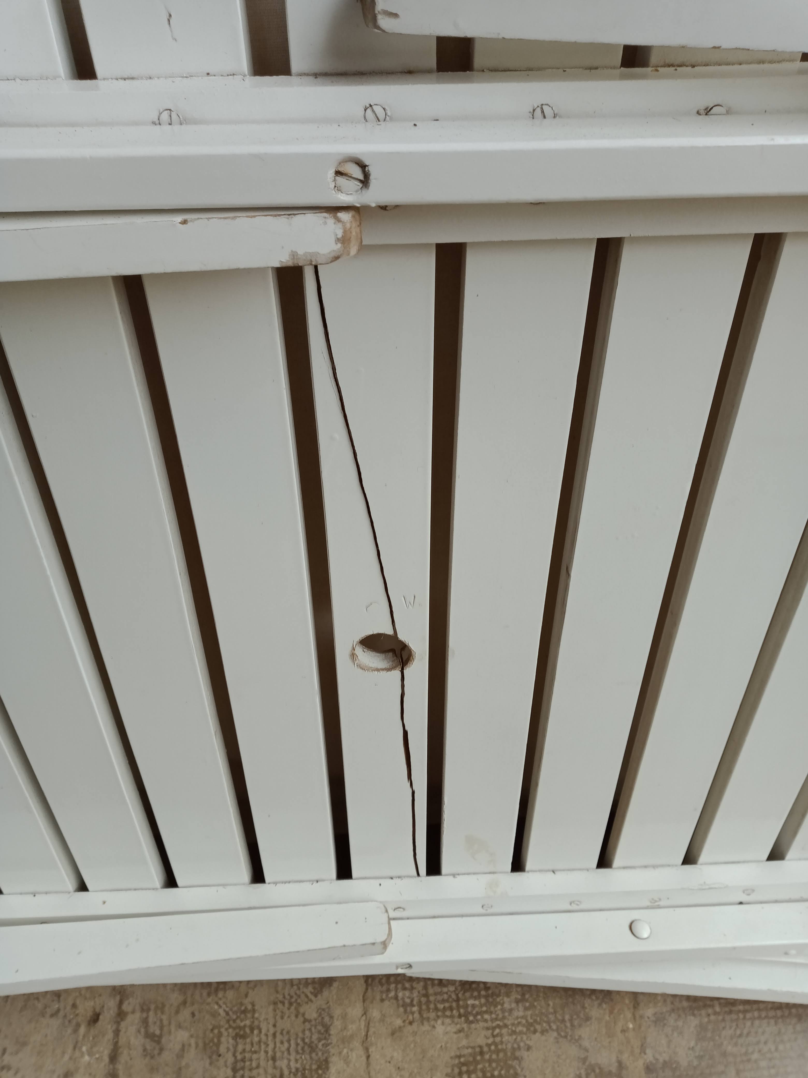 Vintage garden furniture R Gleizes in white painted wood