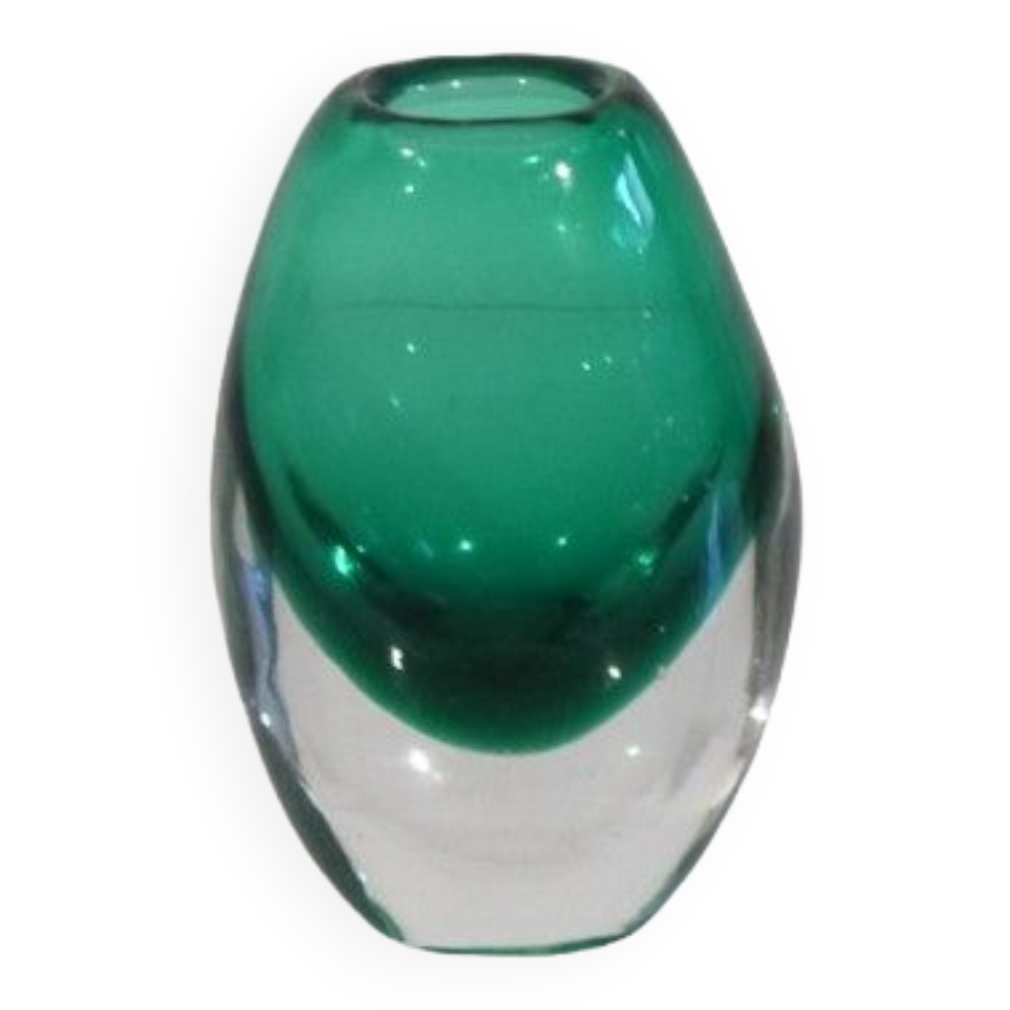 Vintage Scandinavian glass vase sommerso 1960