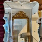 Venetian MIRROR in Murano beveled glass, Vintage