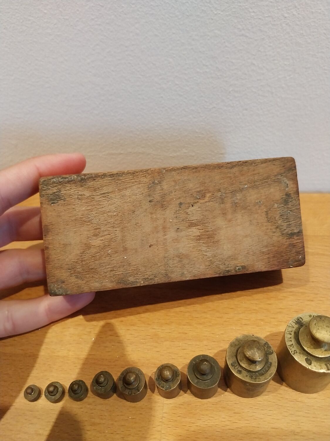 Brass weight box