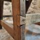 Antique chestnut wood workshop stepladder – France, early 1900s