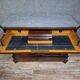 writing desk forming a secretary with a drop-down flap, in mahogany and veneer