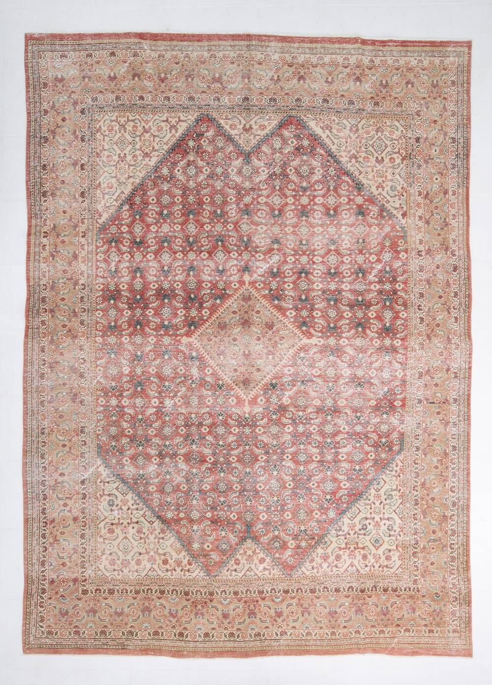 9x12 Red & Green Classic Pattern Persian Rug, 274x378Cm