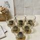 Smoked glass cups