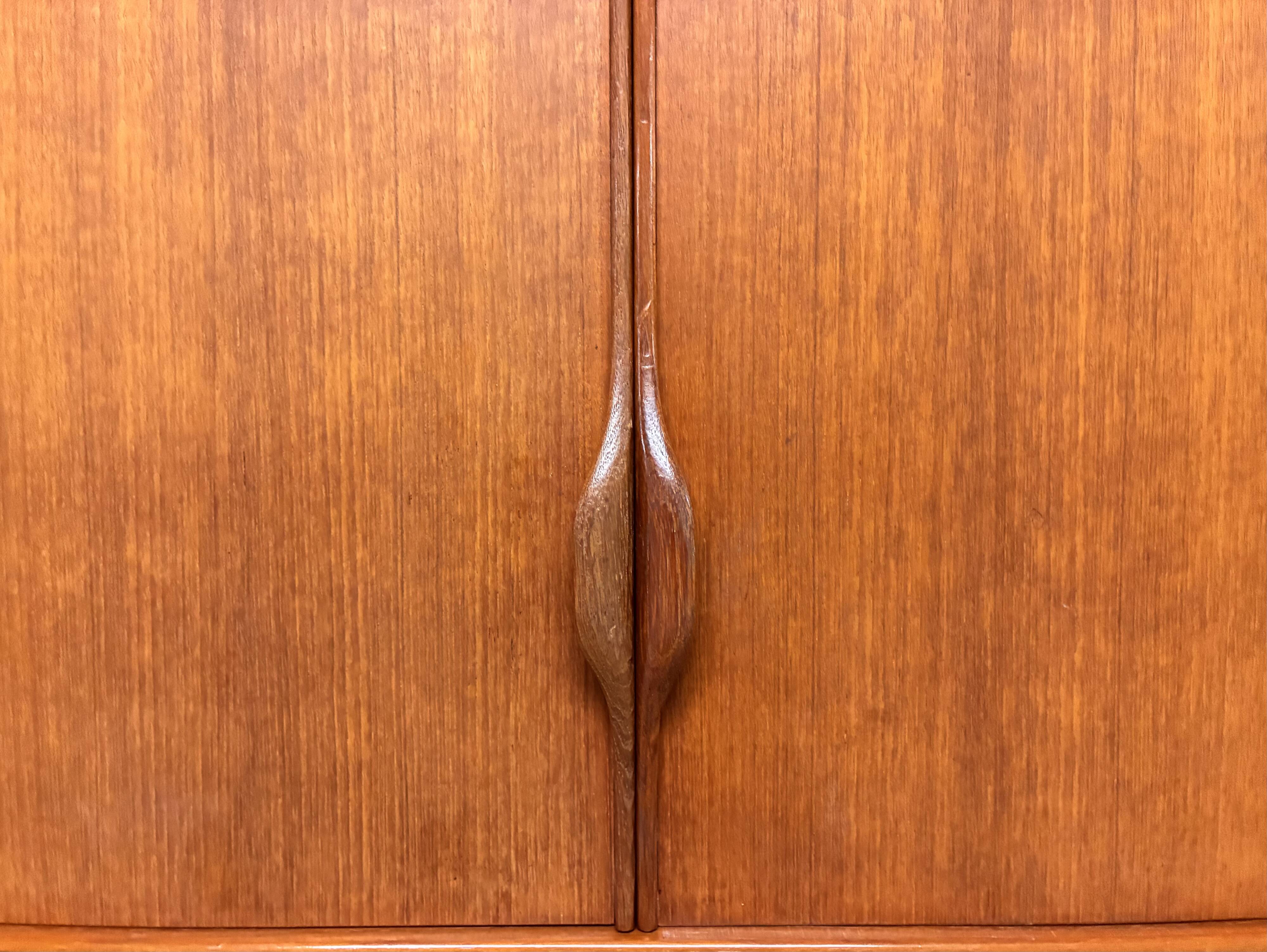 Vintage 1960s Scandinavian blonde teak sideboard