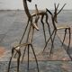 Trio d'antilopes en laiton