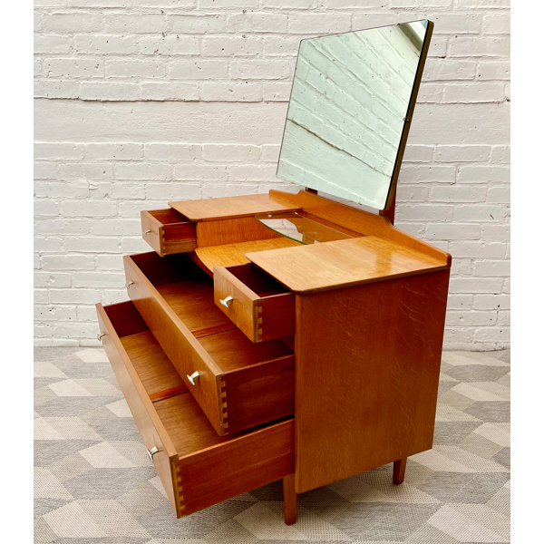 vintage dressing table with mirror and drawers by lebus selency