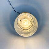 Vintage industrial bakelite & glass ceiling or wall light, Czechoslovakia, 1950's